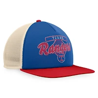 Men's Fanatics Royal/Red Texas Rangers Cooperstown Collection Talley Foam Trucker Snapback Hat