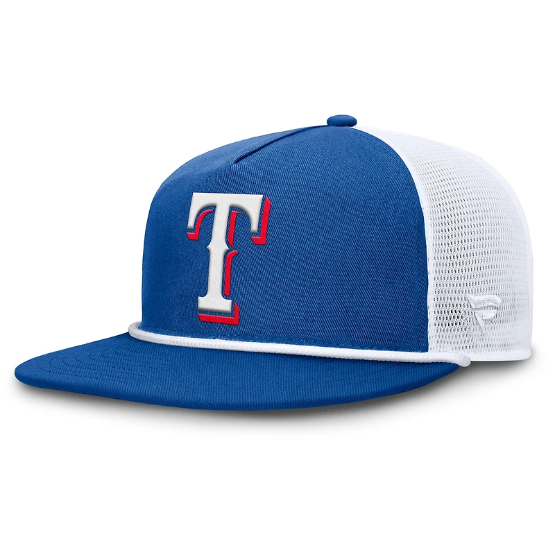 Casquette snapback Fanatics Royal/White Texas Rangers Clubhouse Change Up pour homme