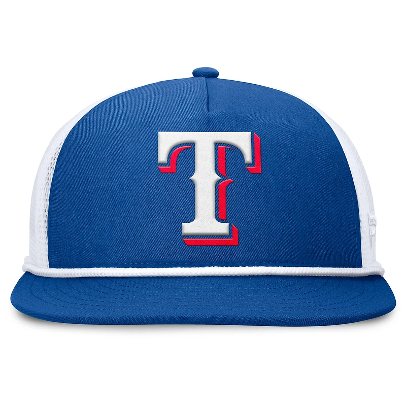 Casquette snapback Fanatics Royal/White Texas Rangers Clubhouse Change Up pour homme