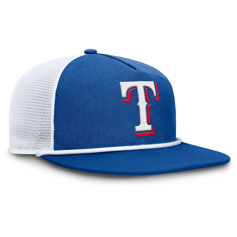 Casquette snapback Fanatics Royal/White Texas Rangers Clubhouse Change Up pour homme