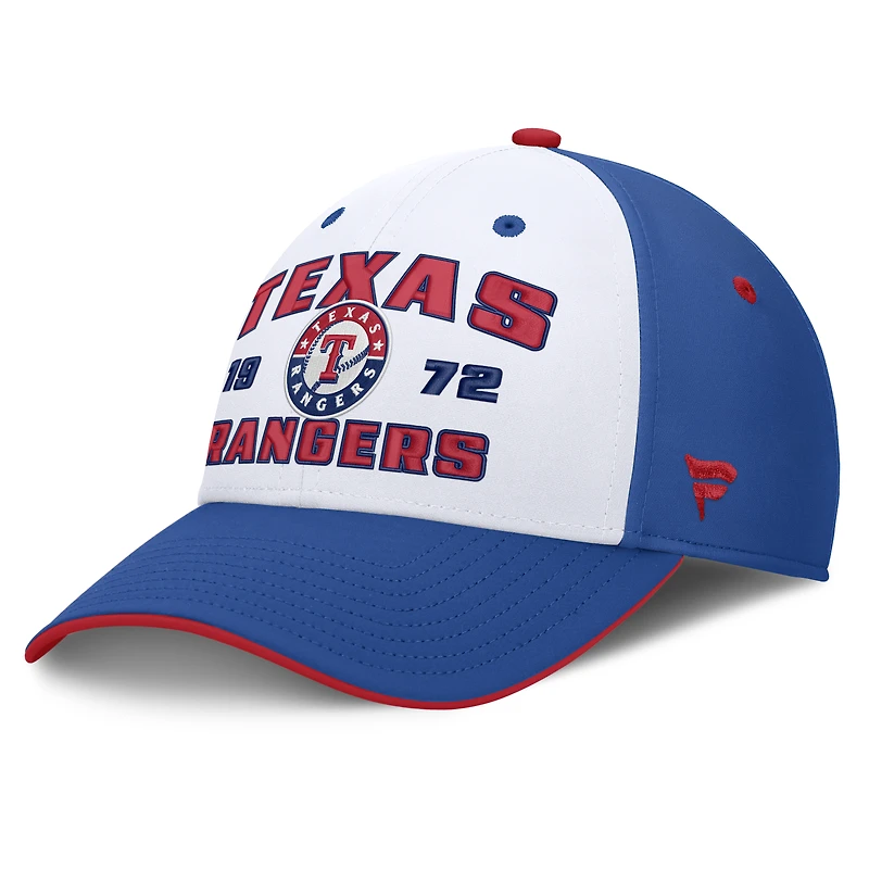 Men's Fanatics Royal/White Texas Rangers Jammed Structured Flex Hat