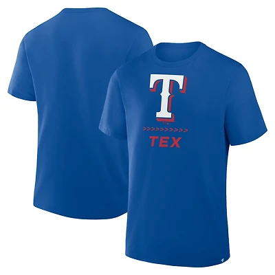 T-shirt Fanatics Royal Texas Rangers Clubhouse Legacy Side Swipe pour homme