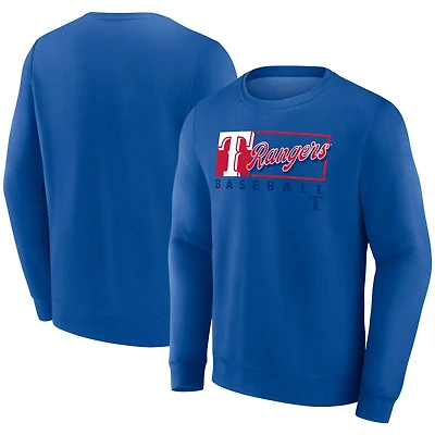 Sweat-shirt en polaire Fanatics Royal Texas Rangers Focus pour hommes