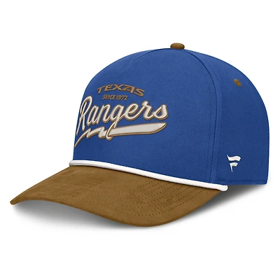Men's Fanatics Royal Texas Rangers Heritage Concourse A-Frame Adjustable Hat