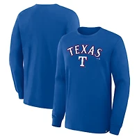 T-shirt à manches longues Fanatics Royal Texas Rangers Lock-Up Legacy pour homme