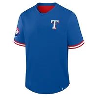 Men's Fanatics  Royal Texas Rangers Walk Off Shirt