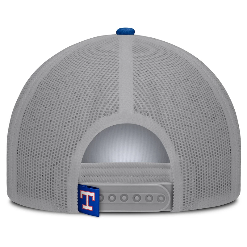 Men's Fanatics White/Royal Texas Rangers Designated A-Frame Foam Front Trucker Adjustable Hat