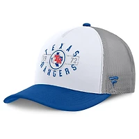 Men's Fanatics White/Royal Texas Rangers Designated A-Frame Foam Front Trucker Adjustable Hat