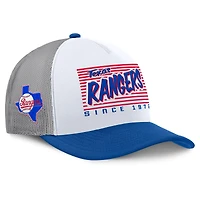 Casquette snapback Fanatics blanche/bleu roi Texas Rangers On Deck pour homme