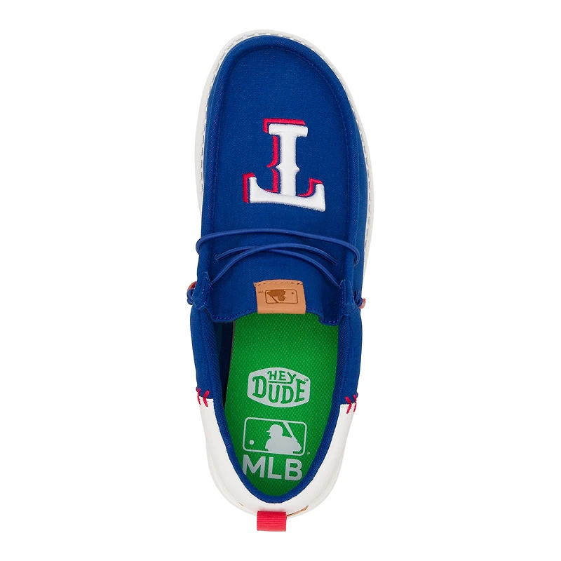 Men's Hey Dude Royal Texas Rangers Wally Casual Shoes