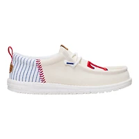Men's Hey Dude White Texas Rangers Wally Casual Slip On Shoes