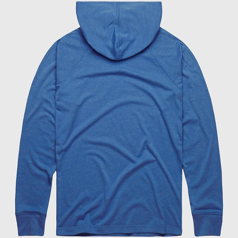 Men's Homage Light Blue Texas Rangers Lightweight Raglan Tri-Blend Pullover Hoodie