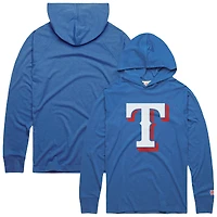 Sweat à capuche léger bleu clair Homage Texas Rangers en mélange tri-mélange raglan pour homme