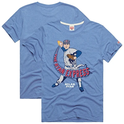 T-shirt graphique bleu clair pour homme Hommage à Nolan Ryan des Texas Rangers