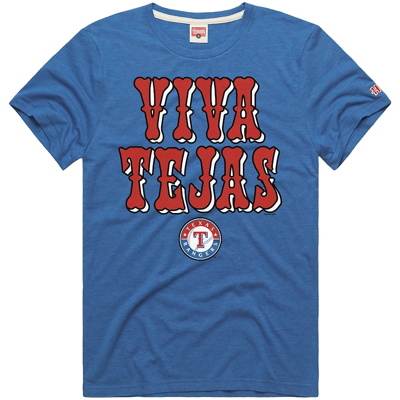 Men's Homage  Royal Texas Rangers Hyper Local Refresh T-Shirt