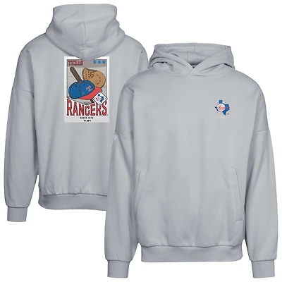 Sweat à capuche gris Texas Rangers Contact Pro Card pour homme Levelwear