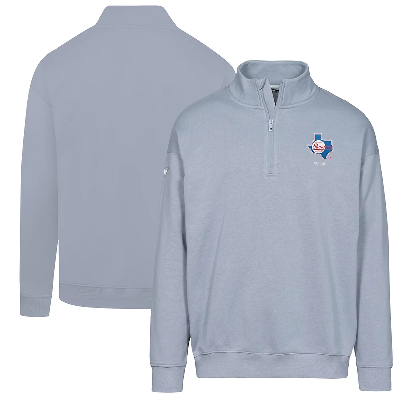 Men's Levelwear  Gray Texas Rangers Cooperstown Collection Murray Quarter-Zip Sweatshirt