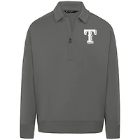 Men's Levelwear Gray Texas Rangers Luxe Signature Quarter-Zip Pullover