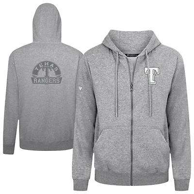 Sweat à capuche zippé gris Texas Rangers Podium Banner Arch pour homme Levelwear
