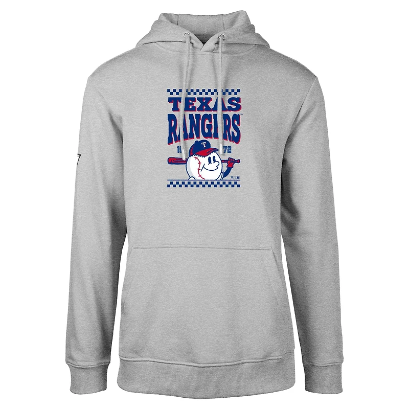 Men's Levelwear Gray Texas Rangers Podium Inaugural Pullover Hoodie