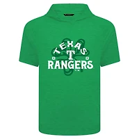 T-shirt à capuche manches courtes et imprimé trèfle de la Saint-Patrick pour homme