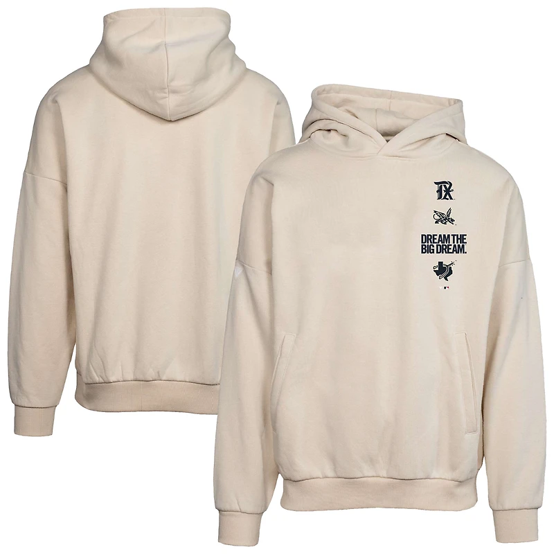 Sweat à capuche surdimensionné pour homme Texas Rangers City Connect Contact Baseline Kaki Levelwear