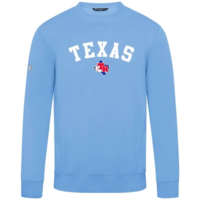 Men's Levelwear Light Blue Texas Rangers Zane Felt Arch Pullover Sweatshirt