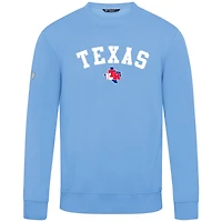 Men's Levelwear  Light Blue Texas Rangers Zane Felt Arch Pullover Sweatshirt