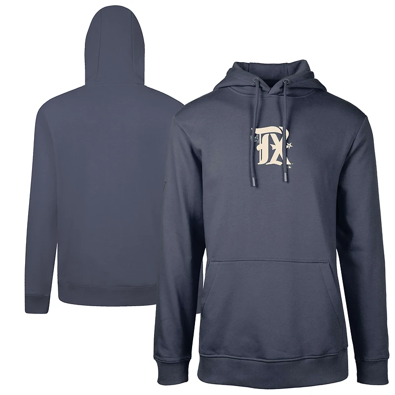 Men's Levelwear Navy Texas Rangers City Connect Podium Core Logo Pullover Hoodie