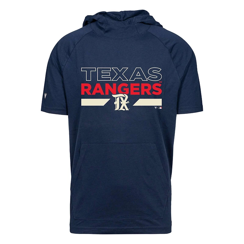 Men's Levelwear Navy Texas Rangers City Connect Relay No Hitter Short Sleeve Hoodie T-Shirt