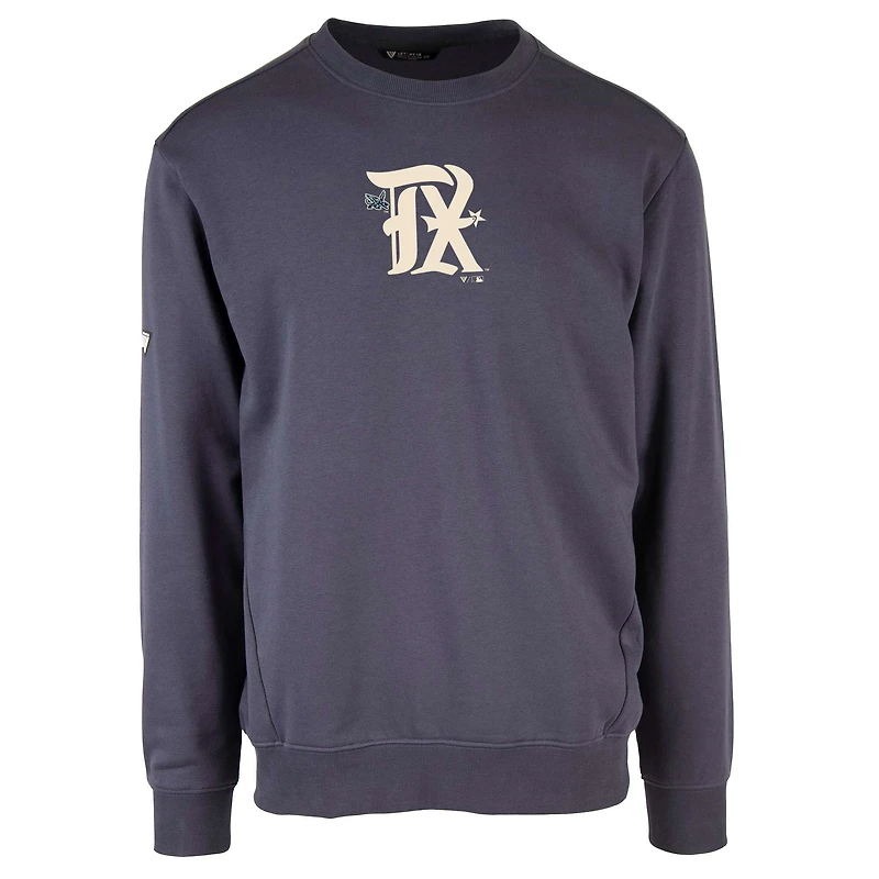 Men's Levelwear Navy Texas Rangers City Connect Zane Core Logo Pullover Sweatshirt
