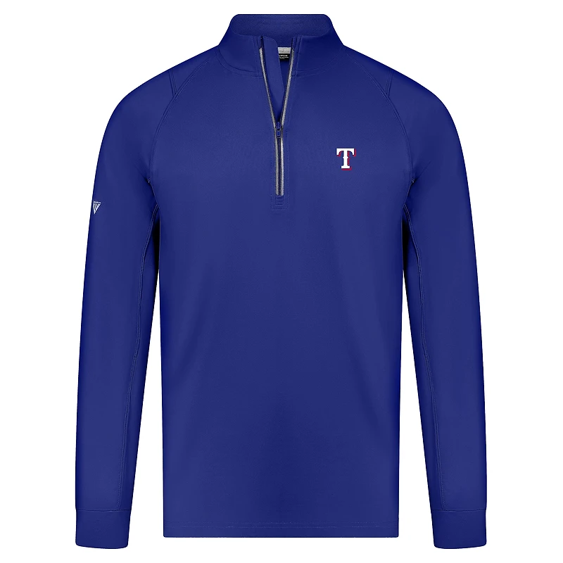 Pull zippé à quart de tour Theory Insignia 2.0 pour homme Levelwear Royal Texas Rangers