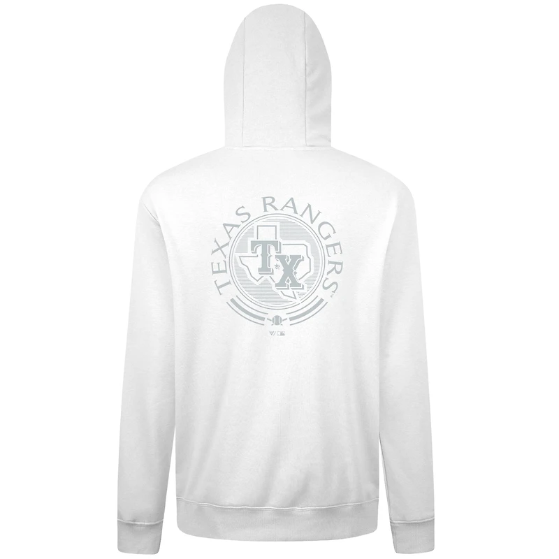 Men's Levelwear White Texas Rangers Podium Grain Pullover Hoodie