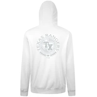 Men's Levelwear White Texas Rangers Podium Grain Pullover Hoodie