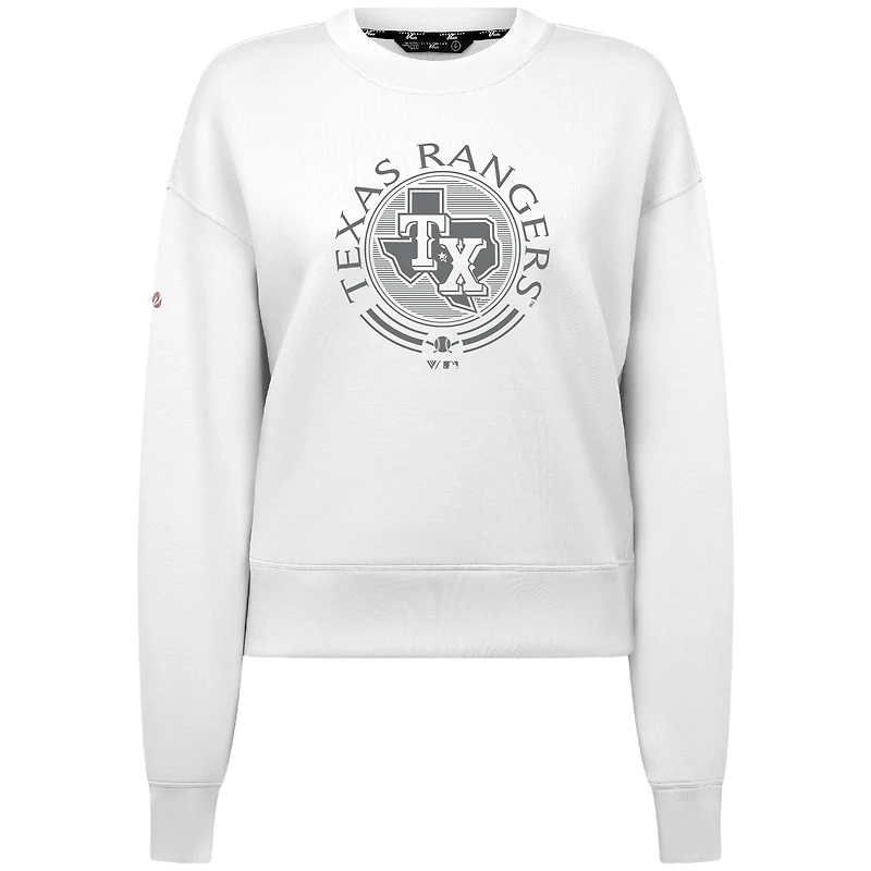 Men's Levelwear White Texas Rangers Sponge Pullover Sweatshirt