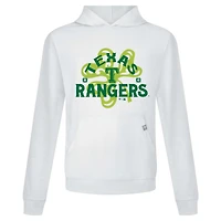 Sweat à capuche blanc pour homme Texas Rangers St. Patrick's Day Relay Shamrock