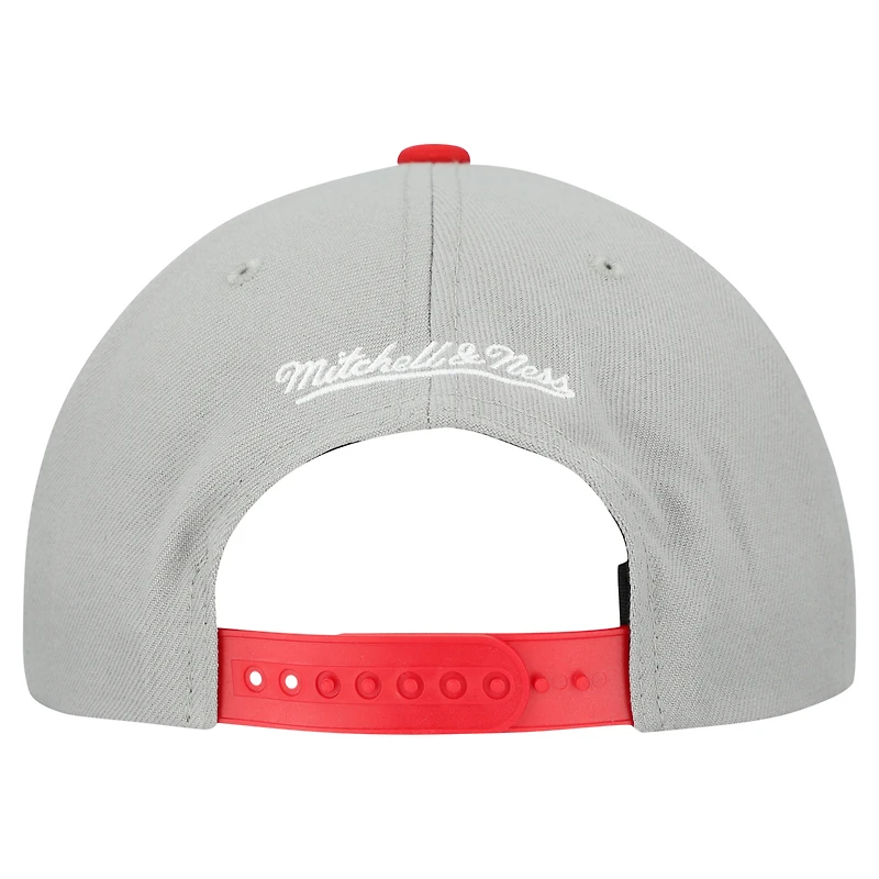 Casquette snapback basique Mitchell & Ness grise Texas Rangers Cooperstown Collection pour homme