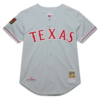 Mitchell & Ness Ivan Rodriguez gris Texas Rangers 1994 Cooperstown Collection authentique maillot foncé pour hommes