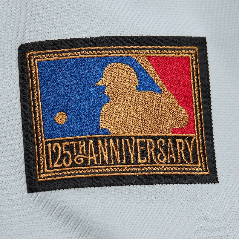 Mitchell & Ness Ivan Rodriguez gris Texas Rangers 1994 Cooperstown Collection authentique maillot foncé pour hommes