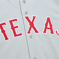 Mitchell & Ness Ivan Rodriguez gris Texas Rangers 1994 Cooperstown Collection authentique maillot foncé pour hommes