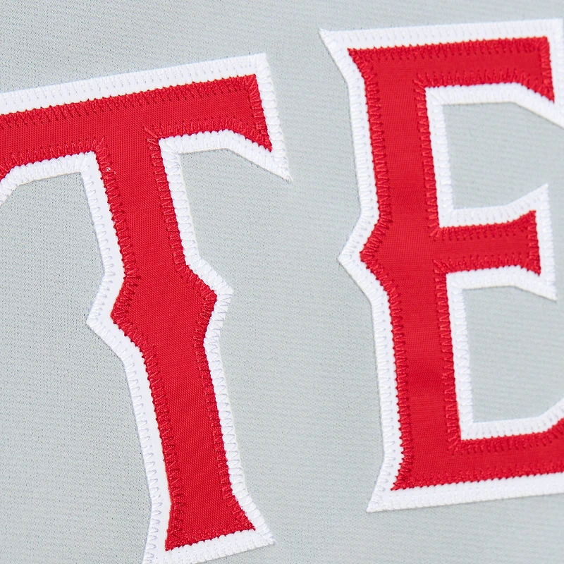 Mitchell & Ness Ivan Rodriguez gris Texas Rangers 1994 Cooperstown Collection authentique maillot foncé pour hommes