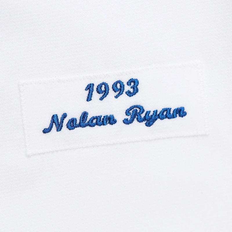 Mitchell & Ness Nolan Ryan Blanc Texas Rangers 1993 Cooperstown Collection Maillot authentique pour hommes