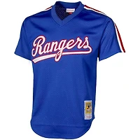 Mitchell & Ness Nolan Ryan Royal Texas Rangers 1989 Authentique Cooperstown Collection Maillot d'entraînement au bâton en maille pour hommes