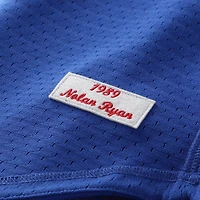 Maillot d'entraînement authentique Mitchell & Ness Nolan Ryan Royal des Texas Rangers pour homme