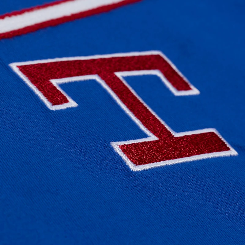T-shirt Mitchell & Ness Royal Texas Rangers Wild Pitch Ringer pour homme