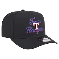 Casquette snapback 9FIFTY A-Frame Texas Rangers noire New Era pour homme