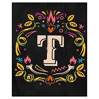 Men's New Era Black Texas Rangers Día de los Muertos Brushed Fleece Hoodie