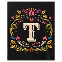 Men's New Era Black Texas Rangers Día de los Muertos T-Shirt