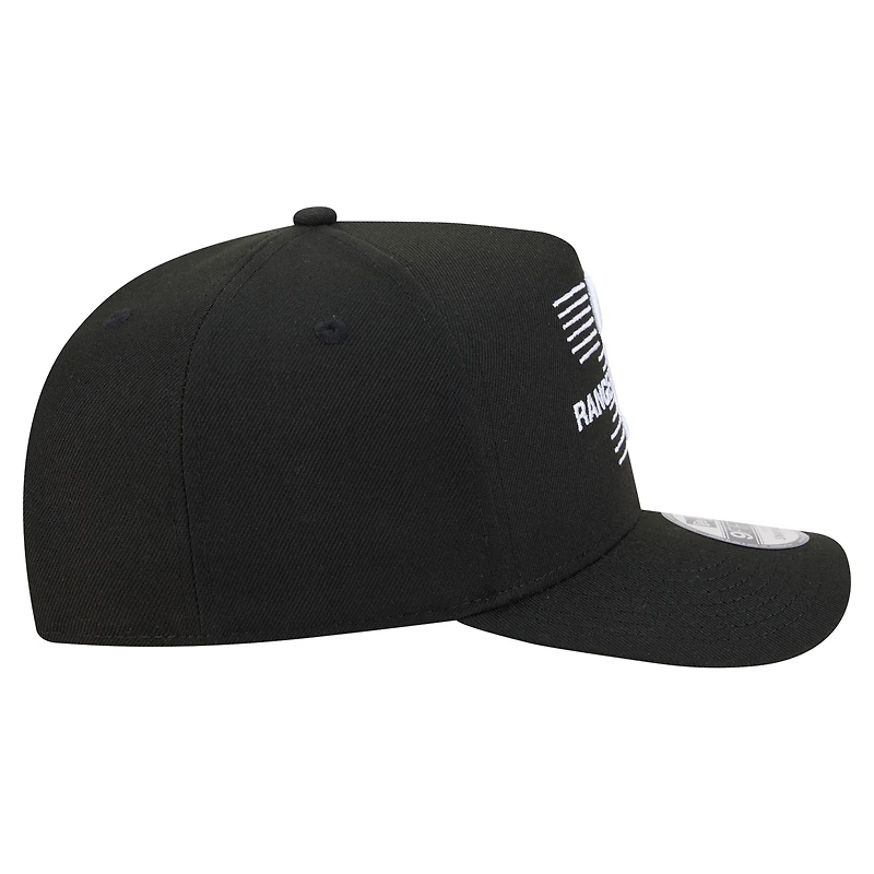 Men's New Era Black Texas Rangers Motion A-Frame 9FIFTY Snapback Hat