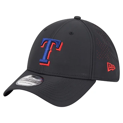 Men's New Era  Black Texas Rangers Night 39THIRTY Flex Hat